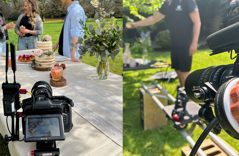 Professional video production camera setup on location by Potential Pictures Vancouver