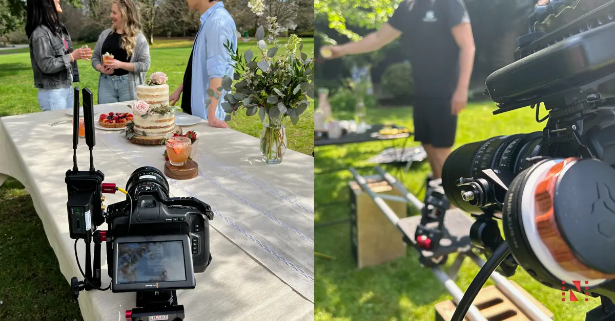 Professional video production camera setup on location by Potential Pictures Vancouver