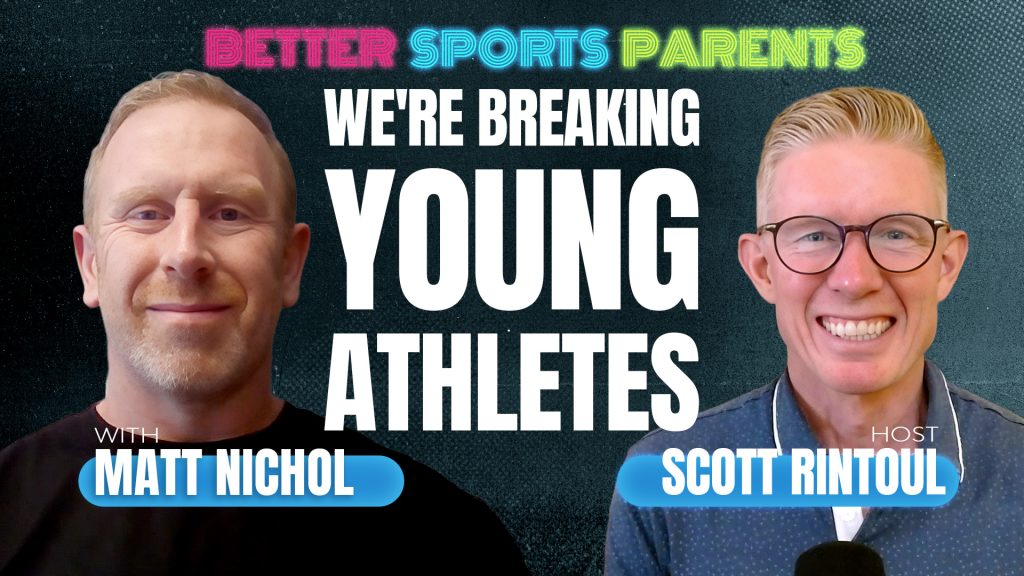 Custom YouTube episode thumbnail designed for the Better Sports Parents podcast
