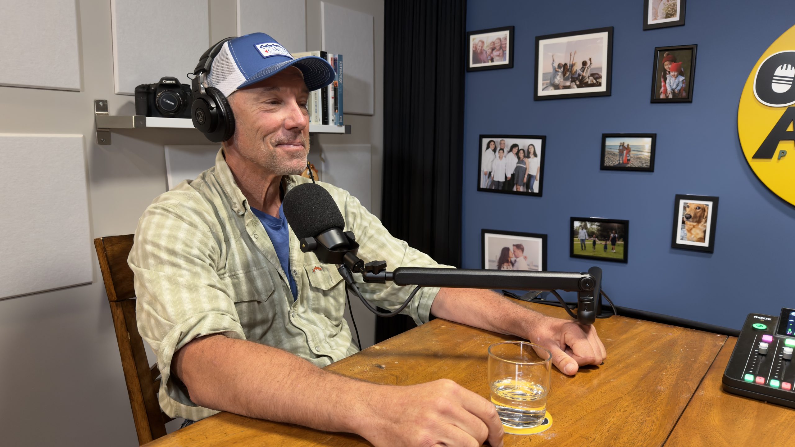 Podcast guest recording an episode at the OverArch Podcast studio